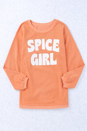 SPICE GIRL Round Neck Dropped Shoulder Sweatshirt