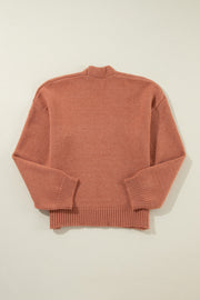 Slit Open Front Dropped Shoulder Cardigan