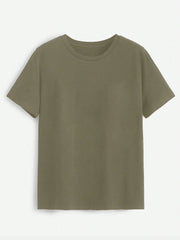 Rose Round Neck Short Sleeve T-Shirt