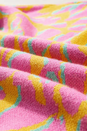 Contrast Round Neck Long Sleeve Sweater