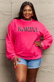 Simply Love Full Size KARMA Graphic Sweatshirt