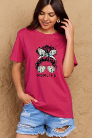 Simply Love Full Size MOM LIFE Graphic Cotton T-Shirt