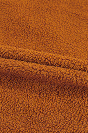 Pocketed Collared Neck Dropped Shoulder Jacket