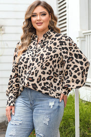 Plus Size Printed Long Sleeve Shirt