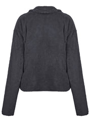 Ivy Lane Plush Open Front Dropped Shoulder Jacket