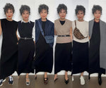 2025 Women Year-Round Casual round Neck Loose Split Wrinkle-Free Long Maxi Vacation Dress with Pockets (XS-3XL)