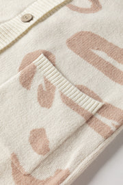 Leopard V Neck Button Down Cardigan