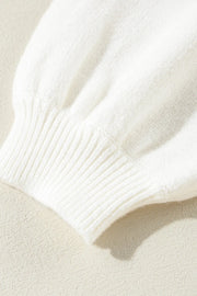 Sequin Mock Neck Short Sleeve Sweater