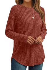 AUTOMET Womens Long Sleeve Shirts Fall Fashion Tops 2025 Crewneck Dressy Sweaters Tunic Winter Clothes Casual Outfits