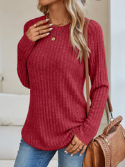 AUTOMET Womens Long Sleeve Shirts Fall Fashion Tops 2025 Crewneck Dressy Sweaters Tunic Winter Clothes Casual Outfits