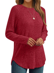 AUTOMET Womens Long Sleeve Shirts Fall Fashion Tops 2025 Crewneck Dressy Sweaters Tunic Winter Clothes Casual Outfits