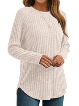 AUTOMET Womens Long Sleeve Shirts Fall Fashion Tops 2025 Crewneck Dressy Sweaters Tunic Winter Clothes Casual Outfits