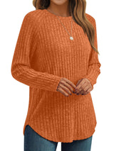 AUTOMET Womens Long Sleeve Shirts Fall Fashion Tops 2025 Crewneck Dressy Sweaters Tunic Winter Clothes Casual Outfits