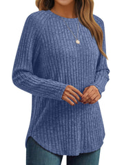 AUTOMET Womens Long Sleeve Shirts Fall Fashion Tops 2025 Crewneck Dressy Sweaters Tunic Winter Clothes Casual Outfits