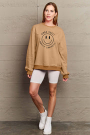 Simply Love Full Size Smiling Face Graphic Sweatshirt