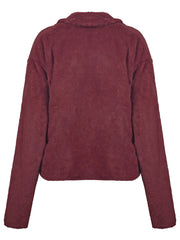 Ivy Lane Plush Open Front Dropped Shoulder Jacket