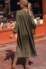 Round Neck Long Sleeve Cardigan