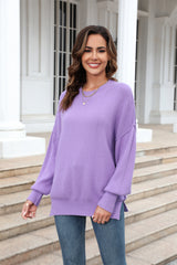 Angel Wings Round Neck Long Sleeve Sweater