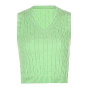 Cable-knit V-Neck Sweater Vest