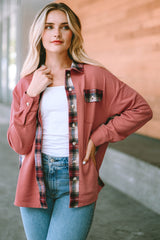 Plaid Button Down Collared Jacket