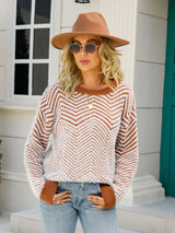Angel Wings Round Neck Long Sleeve Sweater