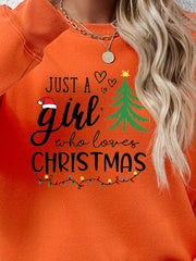 Letter Graphic Round Neck Sweatshirt