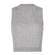 Cable-knit V-Neck Sweater Vest