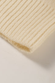 Geometric Mock Neck Long Sleeve Sweater